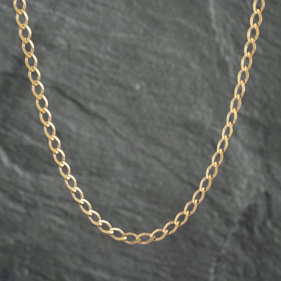 Second Hand 9ct Yellow Gold 18 Inch Curb Chain 41161947