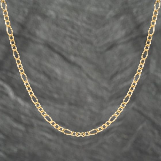 Second Hand 9ct Yellow Gold 24 Inch Figaro Chain 41161955