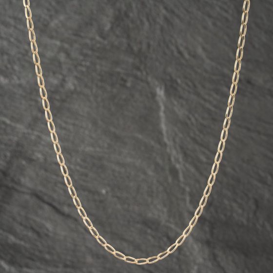 Second Hand 9ct White Gold 19 Inch Curb Chain 41161965