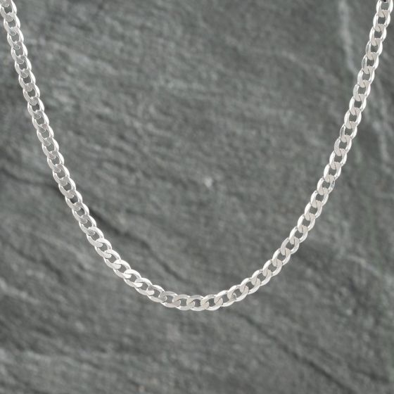 Second Hand 9ct White Gold 18.5 Inch Curb Chain 41161976