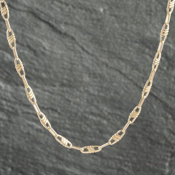 Second Hand 9ct Yellow Gold Fancy Link 23 Inch Chain 41161993