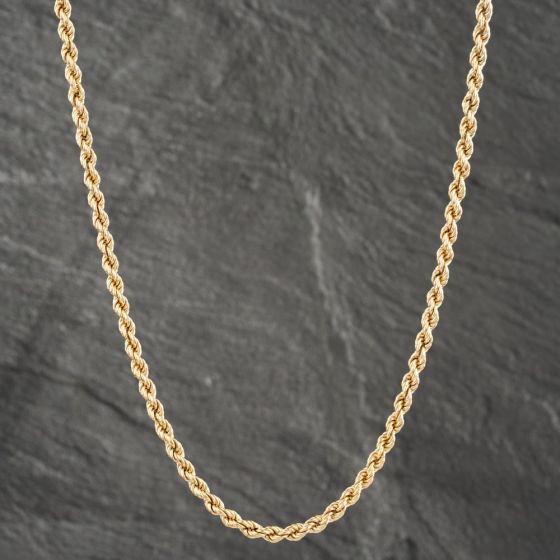Second Hand 9ct Yellow Gold 20 Inch Rope Chain 41161998
