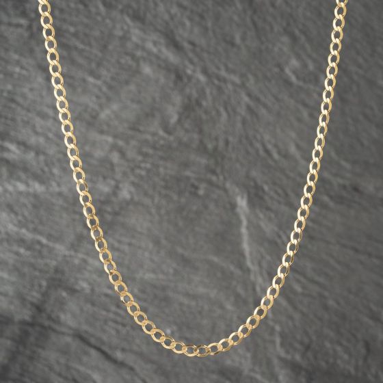 Second Hand 9ct Yellow Gold Open 20 Inch Curb Chain 41162008