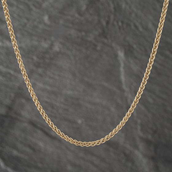 Second Hand 9ct Yellow Gold 18 Inch Spiga Chain 41162014