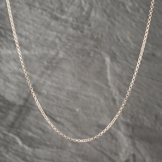 Second Hand 9ct Rose Gold 22 Inch Belcher Chain 41162017