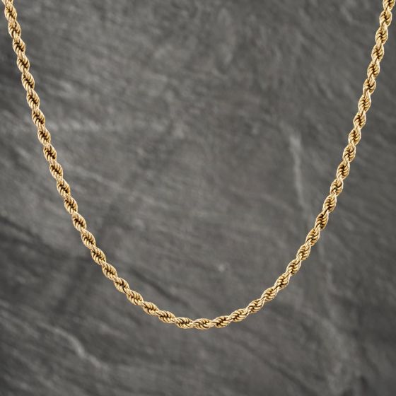 Second Hand 9ct Yellow Gold 20 Inch Rope Chain 41162023