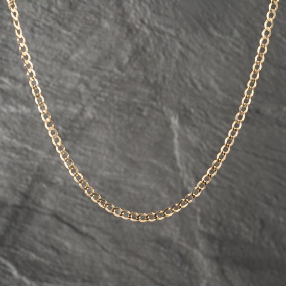 Second Hand 9ct Yellow Gold 24 Inch Curb Chain 41162035