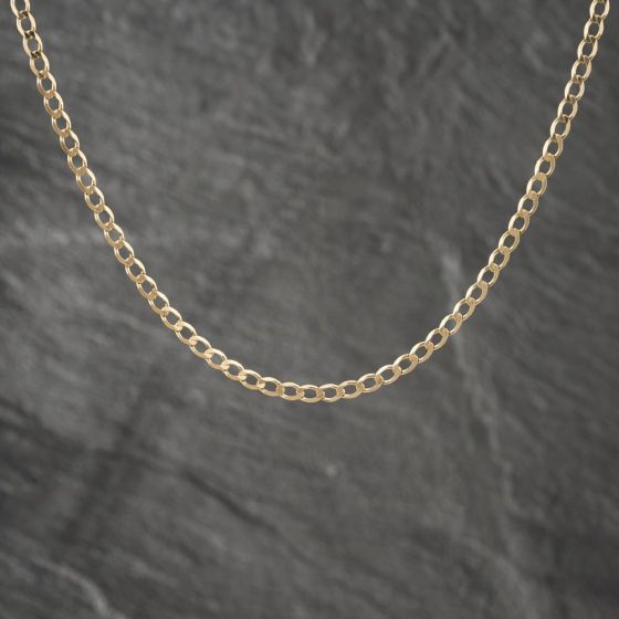 Second Hand 9ct Yellow Gold 18 Inch Curb Chain 41162040