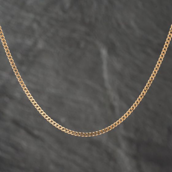Second Hand 9ct Yellow Gold 18 Inch Curb Chain 41162052