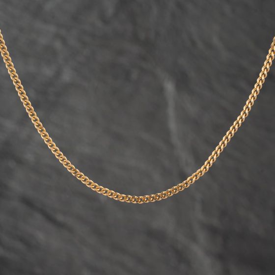 Second Hand 9ct Yellow Gold 17 Inch Curb Chain 41162054