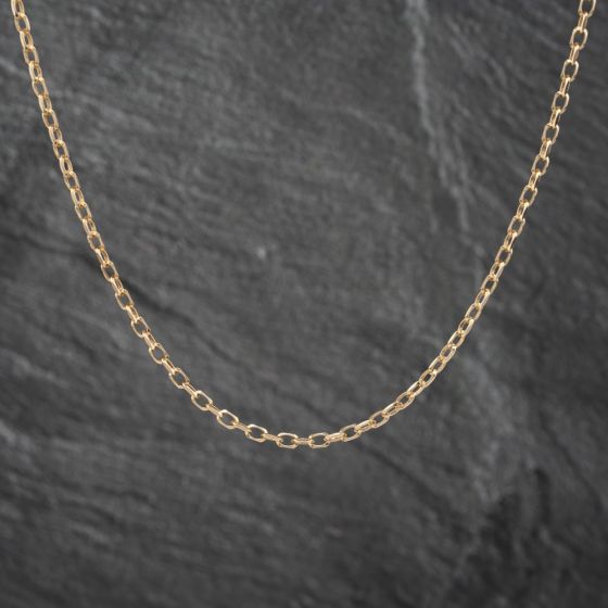 Second Hand 9ct Yellow Gold Diamond Cut 20 Inch Belcher Chain 41162056