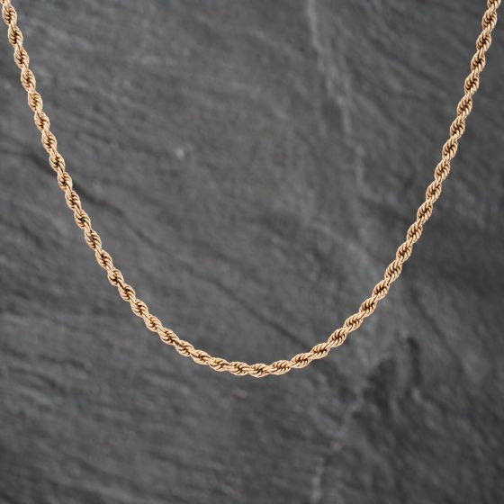 Second Hand 9ct Yellow Gold 26 Inch Rope Chain 41162062