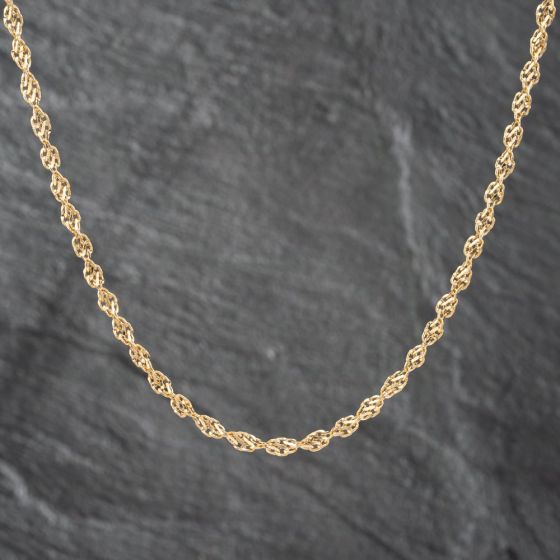 Second Hand 9ct Yellow Gold Fancy 20 Inch Curb Chain 41162072
