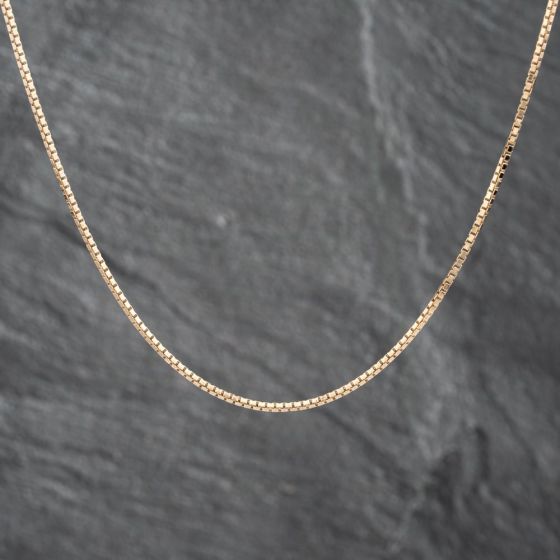 Second Hand 9ct Yellow Gold 20 Inch Box Chain 41162078