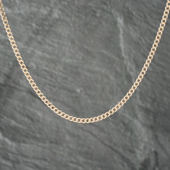 Second Hand 9ct Yellow Gold 18 Inch Curb Chain 41162095