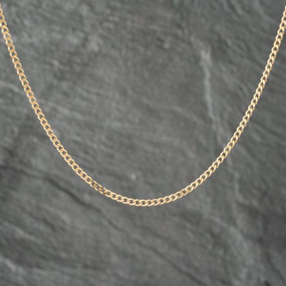 Second Hand 9ct Yellow Gold 18 Inch Curb Chain 41162096