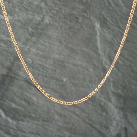Second Hand 9ct Yellow Gold 18 Inch Curb Chain 41162097