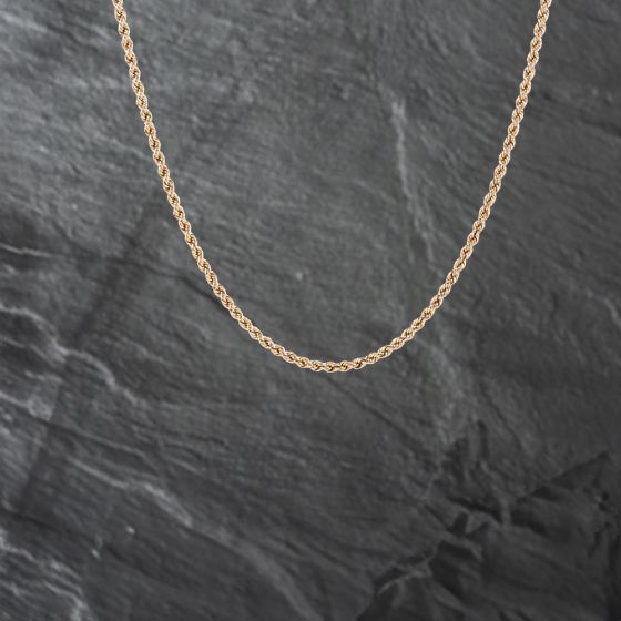 Second Hand 9ct Yellow Gold 28 Inch Rope Chain 41162098