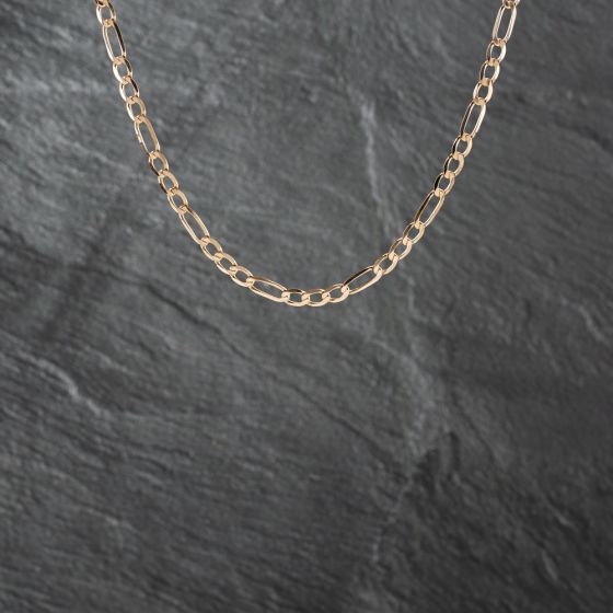 Second Hand 9ct Yellow Gold 3+1 18 Inch Figaro Chain 41162102