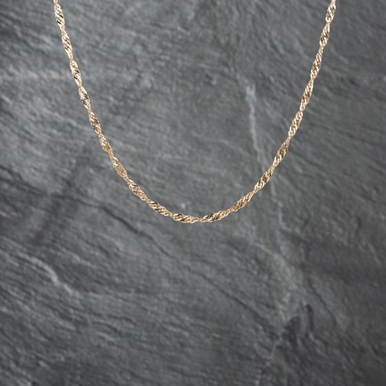 Second Hand 9ct Yellow Gold Twisted 30 Inch Curb Chain 41162104