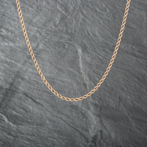 Second Hand 9ct Yellow Gold 20 Inch Rope Chain 41162106