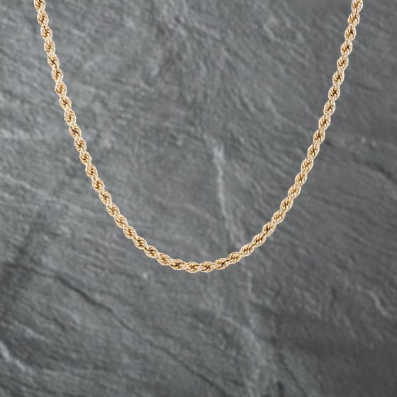 Second Hand 9ct Yellow Gold 25 Inch Rope Chain 41162107