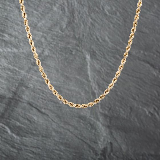 Second Hand 9ct Yellow Gold 20 Inch Rope Chain 41162108