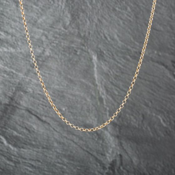 Second Hand 9ct Yellow Gold Rounded Fancy 22 Inch Belcher Chain 41162113