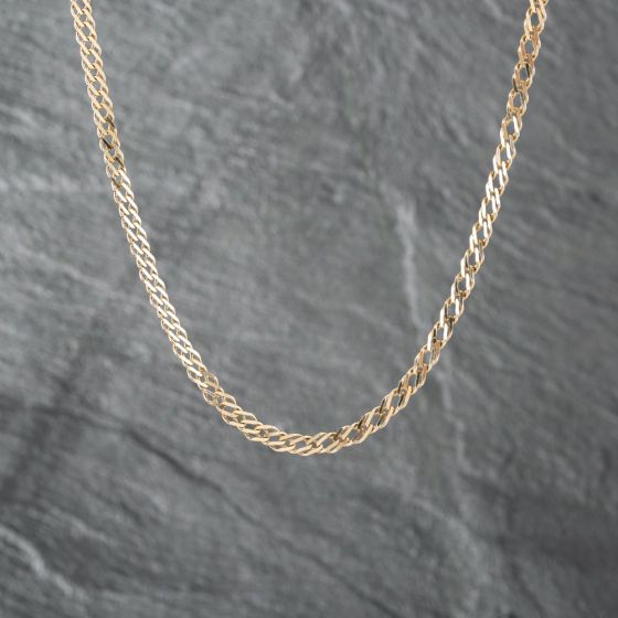 Second Hand 9ct Yellow Gold Double 18 Inch Curb Chain 41162116