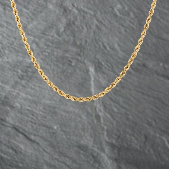 Second Hand 9ct Yellow Gold 18 Inch Rope Chain 41162122