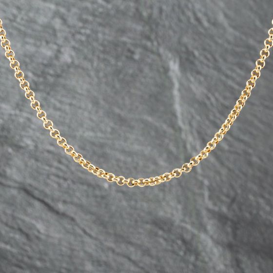 Second Hand 9ct Yellow Gold Round 17 Inch Belcher Chain 41162140