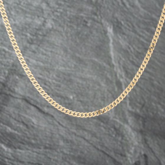 Second Hand 9ct Yellow Gold 20 Inch Curb Chain 41162143