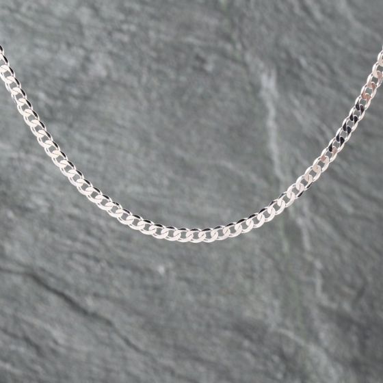 Second Hand 9ct White Gold 18 Inch Curb Chain 41162145