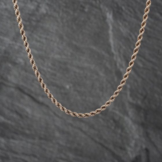 Second Hand 9ct Yellow Gold 18 Inch Rope Chain 41162146