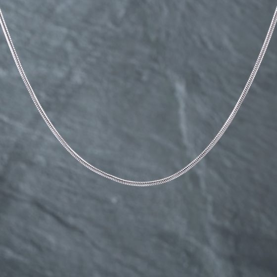 Second Hand 9ct White Gold 17 Inch Snake Chain 41162147