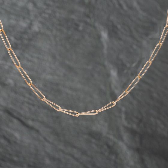 Second Hand 9ct Yellow Gold 23 Inch Paper Link Chain 41162149