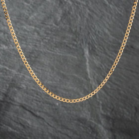 Second Hand 9ct Yellow Gold 22 Inch Curb Chain 41162156