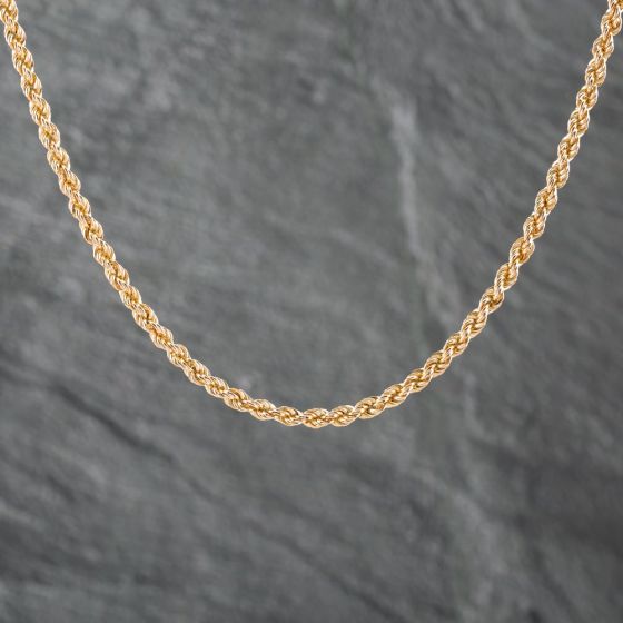 Second Hand 9ct Yellow Gold 18 Inch Rope Chain 41162162