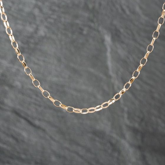 Second Hand 9ct Yellow Gold Oval 18 Inch Belcher Chain 41162165