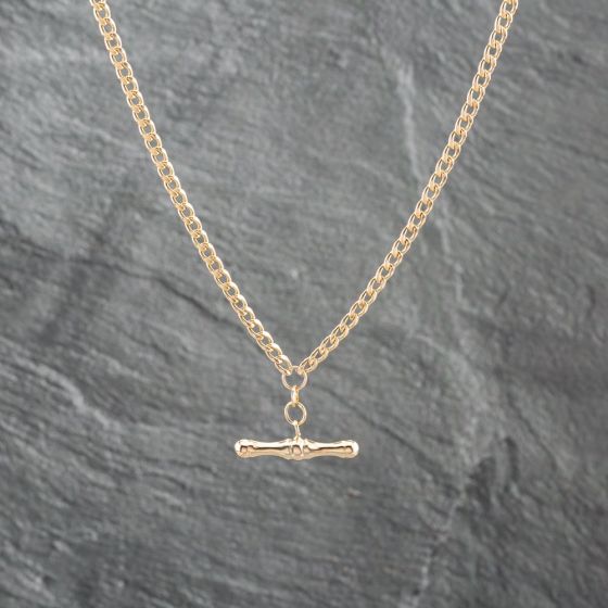 Second Hand 9ct Yellow Gold 18 Inch T-Bar Curb Chain 41162182