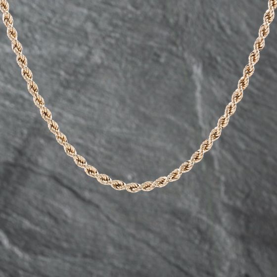 Second Hand 9ct Yellow Gold 18 Inch Rope Chain 41162185