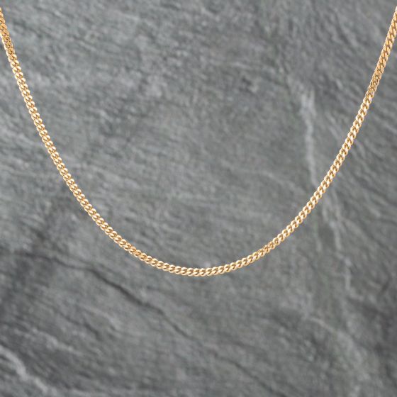 Second Hand 9ct Yellow Gold 18 Inch Curb Chain 41162197
