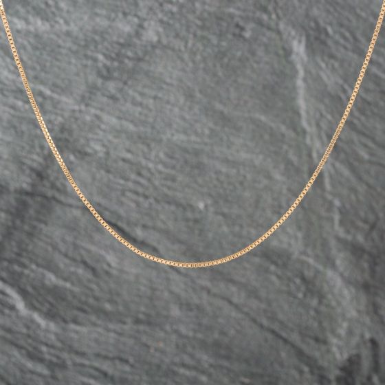 Second Hand 9ct Yellow Gold 19 Inch Box Chain 41162198