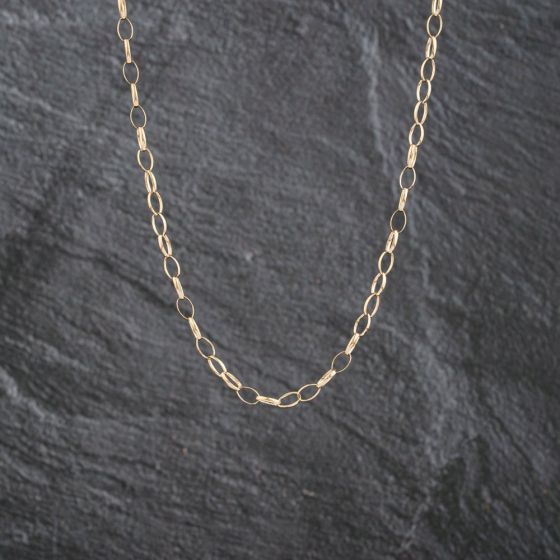 Second Hand 9ct Yellow Gold Oval 30 Inch Belcher Chain 41162202