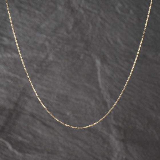 Second Hand 9ct Yellow Gold 18 Inch Box Chain 41162204
