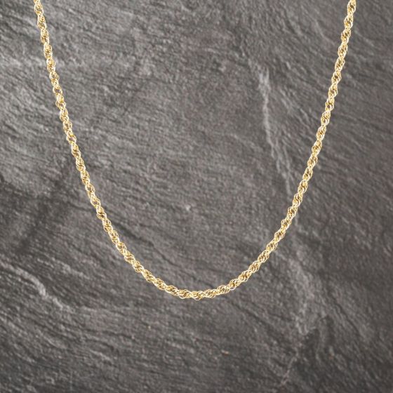 Second Hand 9ct Yellow Gold 20 Inch Rope Chain 41162208