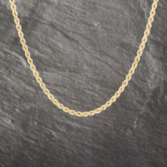 Second Hand 9ct Yellow Gold 28 Inch Rope Chain 41162213