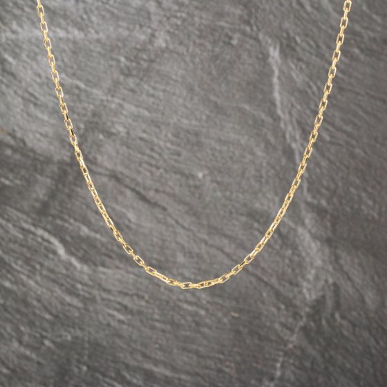Second Hand 9ct Yellow Gold Filed Link 20 Inch Belcher Chain 41162218