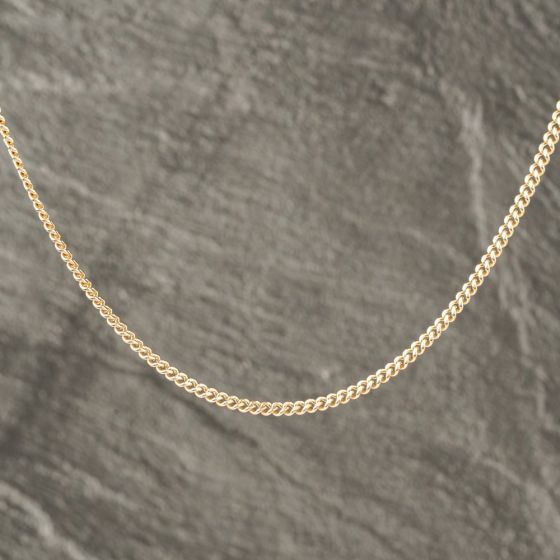 Second Hand 9ct Rose Gold 19 Inch Curb Chain 41162238