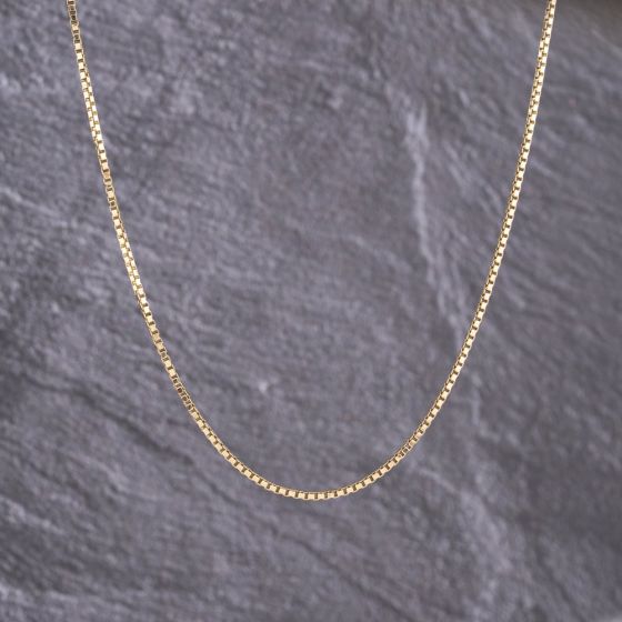 Second Hand 9ct Yellow Gold 18 Inch Box Chain 41162249